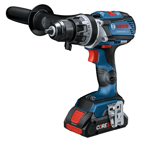 Bosch GSR18V-975C HD cordless drill with CORE18V battery.