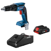 Bosch GTB18V-45 HD brushless drill, battery, and charger, with CORE 18V. 4Ah battery.