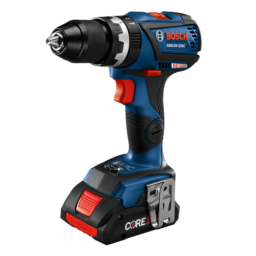 Bosch GSB18V-535C cordless drill with brushless EC motor.