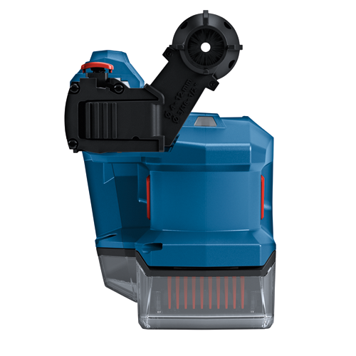 Bosch blue and black tool with visible text, "Ø 4 - 12 mm", and "Ø 3/16 - 1/2".