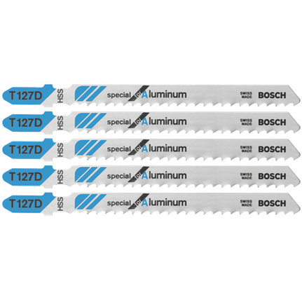 5 pc. 4 In. 8 TPI Special for Aluminum T-Shank Jig Saw Blades