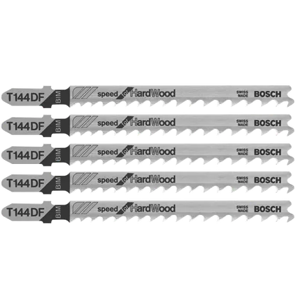 5 pc. 4 In. 6 TPI Speed for Hardwood T-Shank Jig Saw Blades