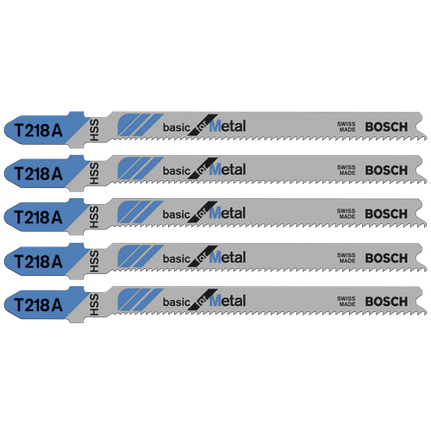 5 pc. 3-5/8 In. 17-24 TPI Basic for Metal T-Shank Jig Saw Blades