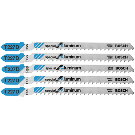 5 pc. 4 In. 8 TPI Special for Aluminum T-Shank Jig Saw Blades