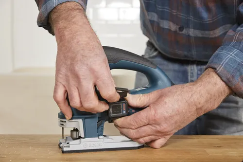 Bosch jigsaw, with the brand name visible.