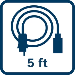 Measuring tools positive icon for web: 5 ft Camera Cable