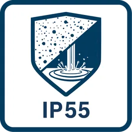 Measuring tools positive icon for web: IP 55 Rating