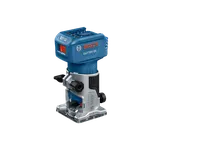 Bosch GLF18V-25 router with "BRUSHLESS MOTOR" visible.