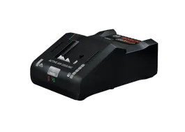 Bosch AMPShare charger with "TURBO" and "ACTIVE AIR COOLING" text, with power and mode indicator lights.