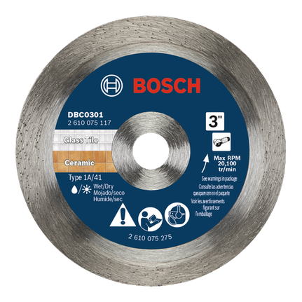 3 In. Continuous Rim Diamond Wheel for Precise Cuts