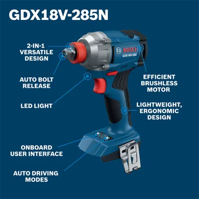 Bosch power tool product image on walkaround view.