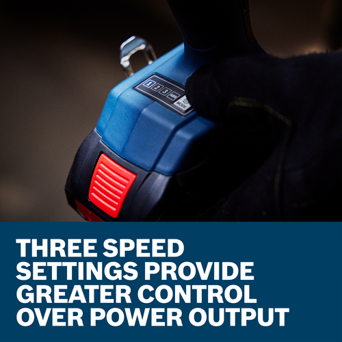 THREE SPEED SETTINGS PROVIDE GREATER CONTROL OVER POWER OUTPUT