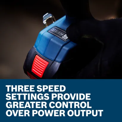 THREE SPEED SETTINGS PROVIDE GREATER CONTROL OVER POWER OUTPUT
