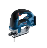 Bosch GST18V-60C HD jigsaw, with On/Off, Light, and Speed controls.