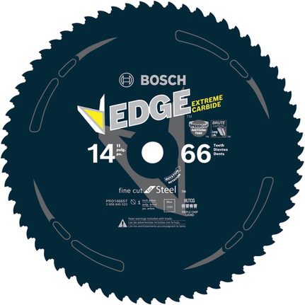 14 In. 66 Tooth Edge Circular Saw Blade for Ferrous Metal Cutting