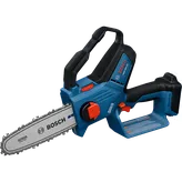 Bosch cordless chain saw GKE18V-20 model product image.