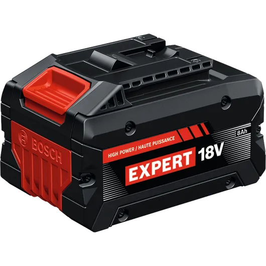 Bosch AMPShare EXPERT battery model EXBA18V-80 with 8Ah product main image on white background.