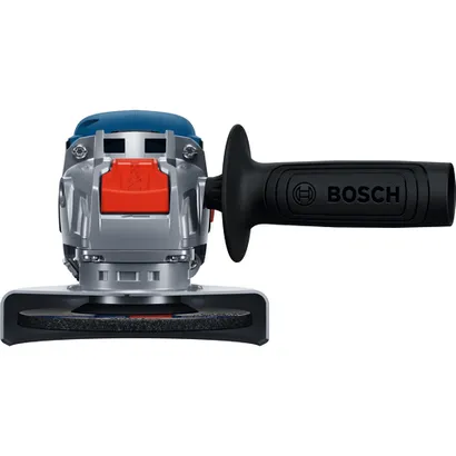 Bosch GWX18V-8-2 18V X-LOCK Brushless 4-1/2 In. Angle Grinder with Slide Switch without battery shown in a front facing view.