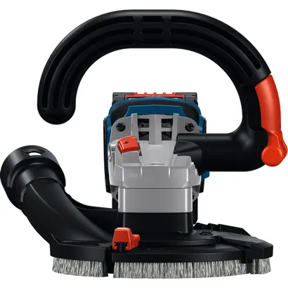 Bosch GBR18V-15S 5 In. Surface Grinder shown facing front of the tool.