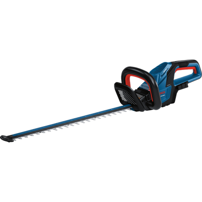 Bosch GHE18V-60-2 18V 24 In. Hedge Trimmer shown without a battery on a white background.