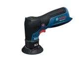 The Bosch GEX12V-77 12V Cordless Automotive Sander in a product image dynamic view on a white background.