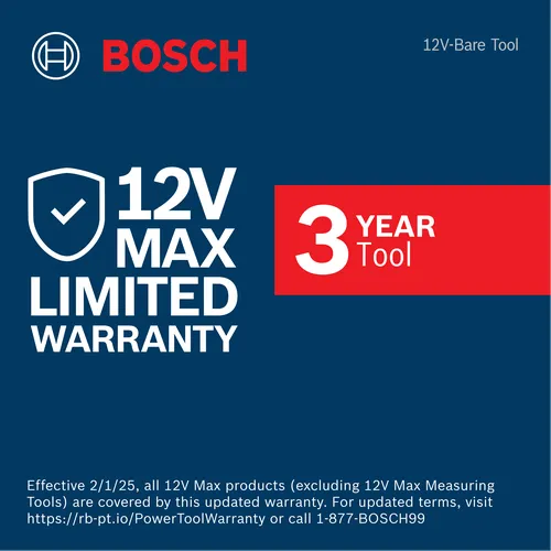 Image of Warranty Badge of Bosch GPX12V-125N 12V 5 In. Random Orbital Polisher.