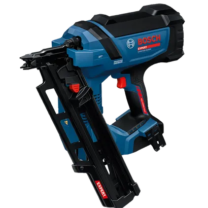 Product Image Dynamic of EXNH18V-90MDN 18V Brushless 30 Degree Framing Nailer on a white background.