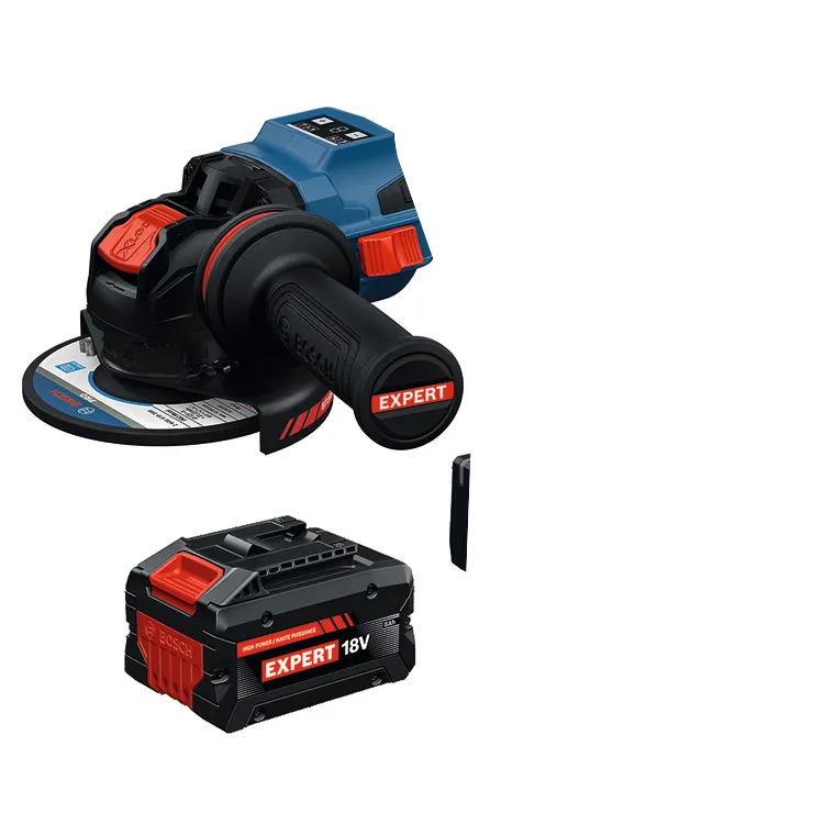 Product Image Dynamic of Bosch EXWS18V-15SB18X 18V EXPERT 5 – 6 In. Angle Grinder with Slide Switch Kit.