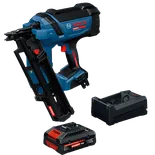 Image Dynamic of Bosch EXNH18V-90MRB14 EXPERT Framing Nailer Kit on a white background.