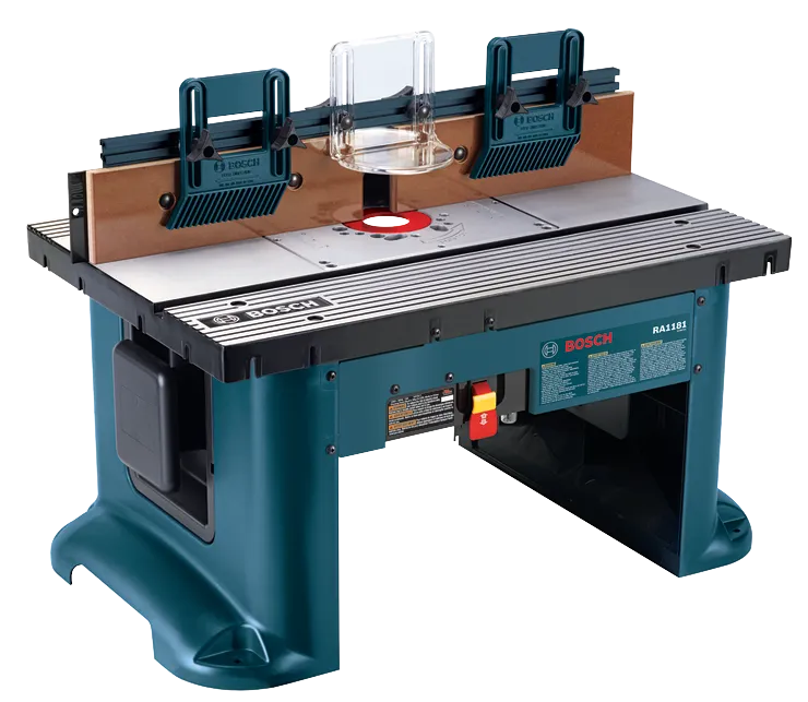 Product Image Dynamic of Bosch RA1181 Benchtop Router on a white background.