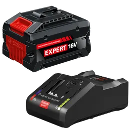 Bosch GXS18V-27N18X 18V Starter Kit with (1) Expert 18V 8 Ah High Power Battery and (1) 18V 16 Amp Battery Turbo Charger.