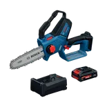 The Bosch GKE18V-20N14X 18V Cordless Pruning Saw Kit on the product image dynamic view.