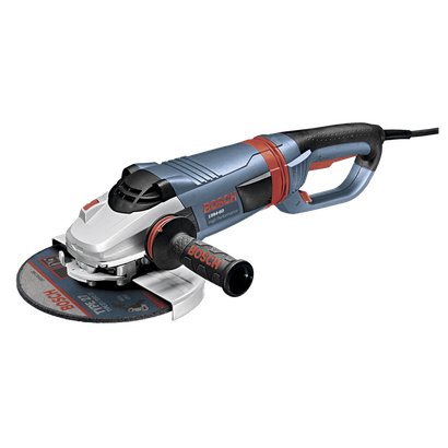 Product Image Dynamic of Bosch 1994-6D 9" Professional Angle Grinder - No Lock-on on a white background.