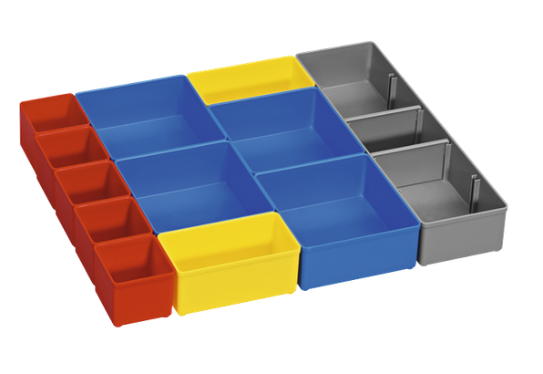 Product Image Dynamic of Bosch ORG53-12 12 piece Organizer Insert Set on a white background.
