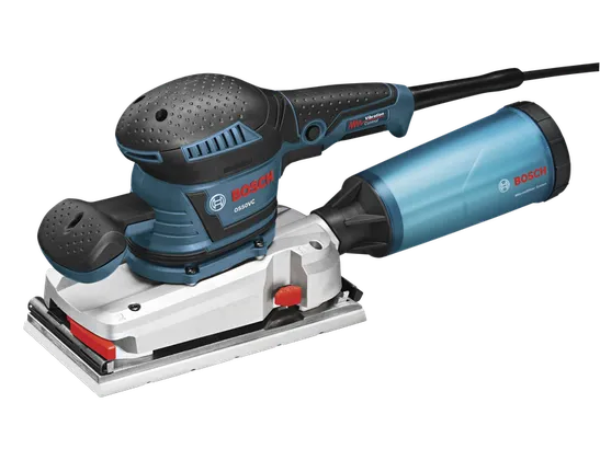 Product Image Dynamic of Bosch OS50VC Half-Sheet Orbital Finishing Sander on a white background.