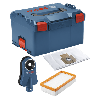 Product Image Dynamic Bosch GXA3-01L 14-Gallon PRO+GUARD™ Drilling Kit on a white background.
