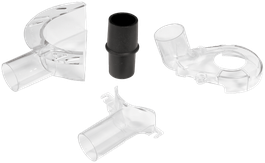 Product Image Dynamic of Bosch RA1173AT 3-Hood Dust Extraction Kit on a white background.