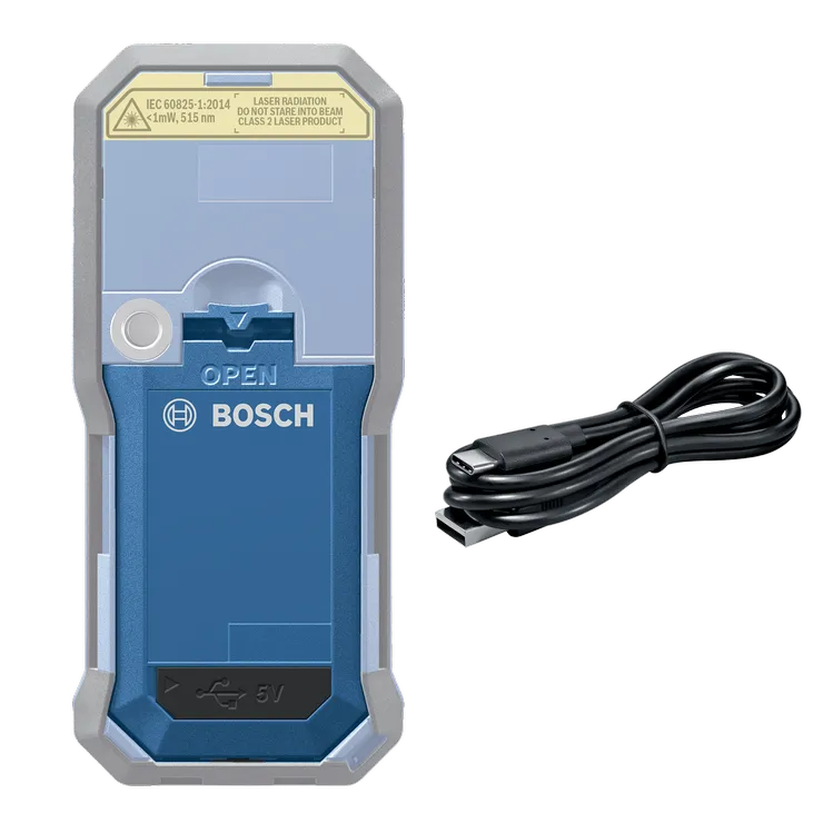 Product Image Dynamic of Bosch GLM-BAT/GBA37V10 3.7V Lithium-Ion 1.0 Ah Battery on a white background.