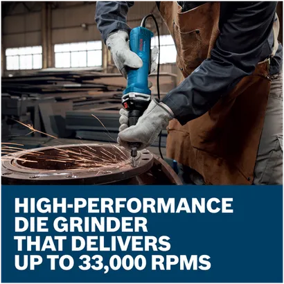 Features/Claims image of Bosch GGS30LPS 6 Amp Die Grinder With No Lock-On Paddle Switch.