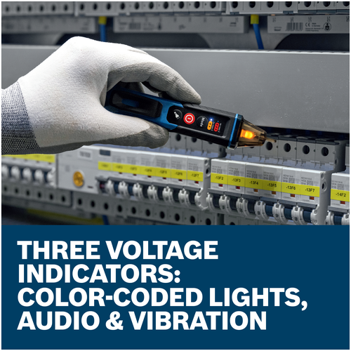 Features/Claims of Bosch GVD1000-17 Non-Contact Voltage Tester with application.