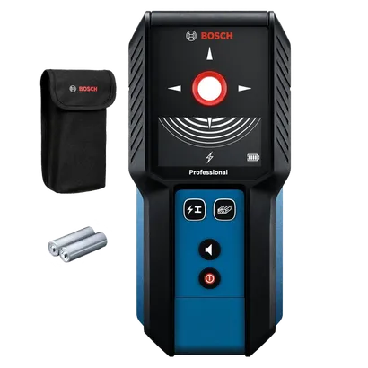 The Bosch GMS120-27 Wall Scanner on the product image dynamic on a white background.