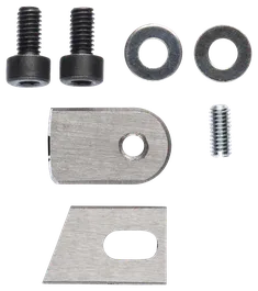 Product Image Dynamic of Bosch 3607010028 Upper/Lower Shear Blade Set on a white background.