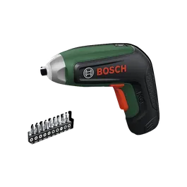 Product Image Dynamic of Bosch IXO 4V Max Screwdriver and Bits Set on a white background.