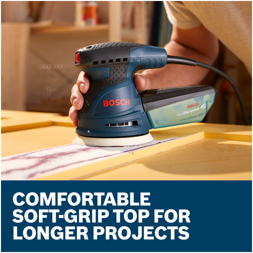 Features/Claims image of Bosch ROS20VSC 5 In. Palm Random Orbit Sander/Polisher with applications.