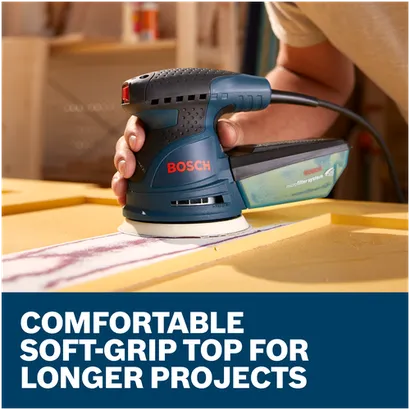 Features/Claims image of Bosch ROS20VSC 5 In. Palm Random Orbit Sander/Polisher with applications.