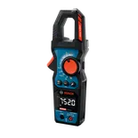 Product Image Dynamic of Bosch EXMC600-17 True RMS Clamp Meter on a white background.