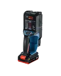 Dynamic Image of Bosch D-TECT18V-200-17C 18V Wall/Floor Scanner with Radar on white background.