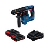 Product Image Dynamic of Bosch GBH18V-18XB22 SDS-PLUS® ONECHUCK Rotary Hammer Kit on a white background.