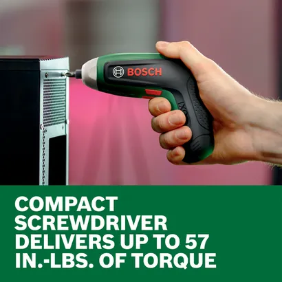 Web Image of Bosch IXO 4V Max Screwdriver being used by a homeowner to fix a computer.