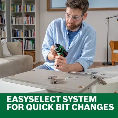 Web Image of Bosch PSR-SELECT 4V Max Multi-Bit Screwdriver with features and application.